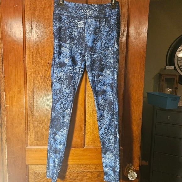 UNDER ARMOUR HeatGear Compression Leggings | Women’s Medium, Black Blue White - Picture 2 of 6